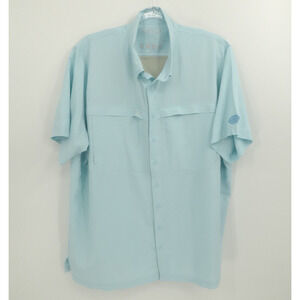 Gameguard Outdoors Shirt Mens XXXL Blue Vented Fishing Embroidered Mikes‎ Hard